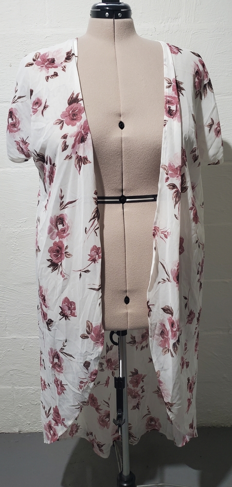Floral Short Sleeve Duster Kimono